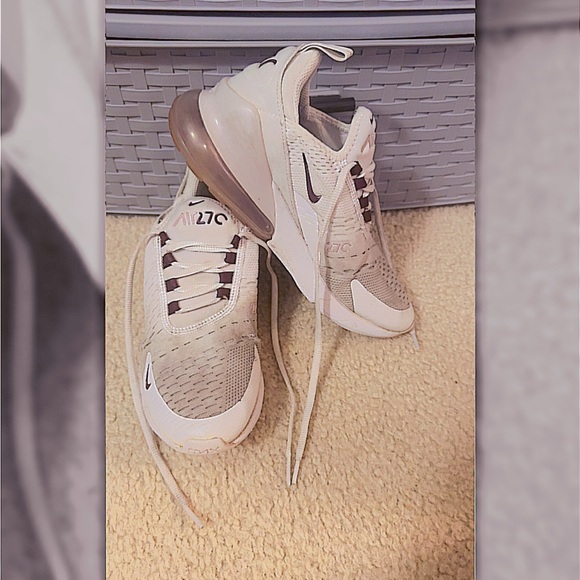 Nike Women's Air 270 White and Brown Sneakers - Picture 2 of 9